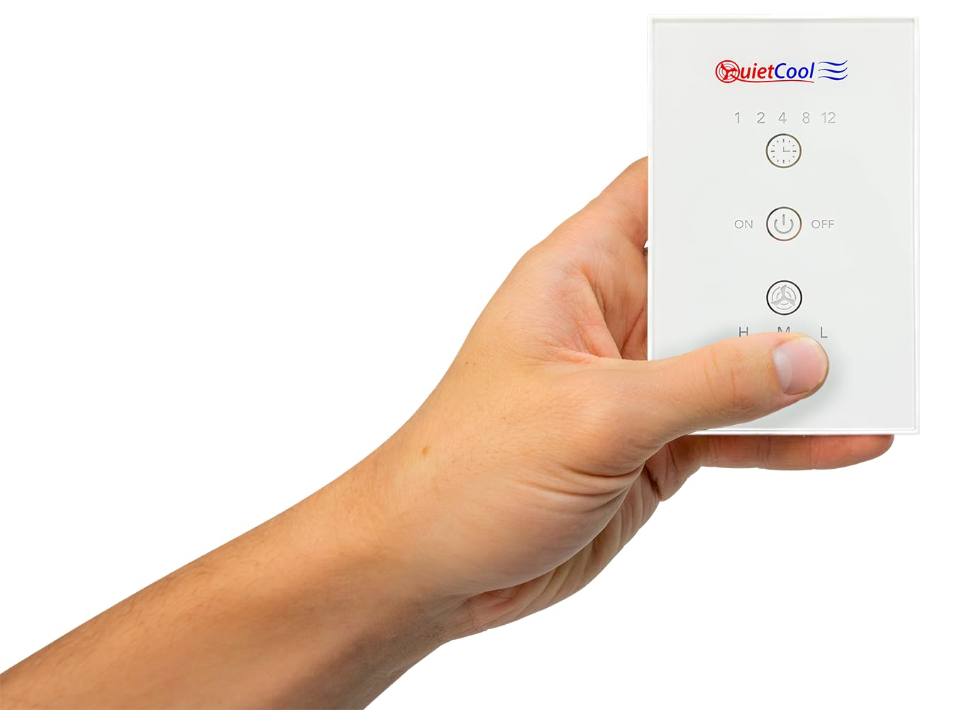 Quietcool Whole House Fan Wireless Control Kit - No Hard Wiring Required For Wall Switch - Three Speed Capable - 1/2/4/8/12 Hour