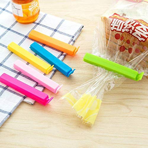 MobFest 18 Pcs Plastic Food Snack Bag Pouch Clip Sealer for Keeping Food Fresh for Home Kitchen Camping Snack Seal Sealing Bag C