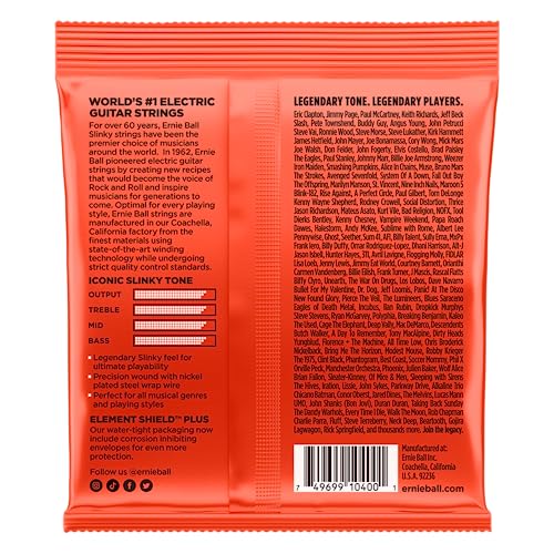 Ernie Ball 7 String Skinny Top Heavy Bottom Slinky Nickel Wound Electric Guitar Strings, 10 62 Gauge (P02615)
