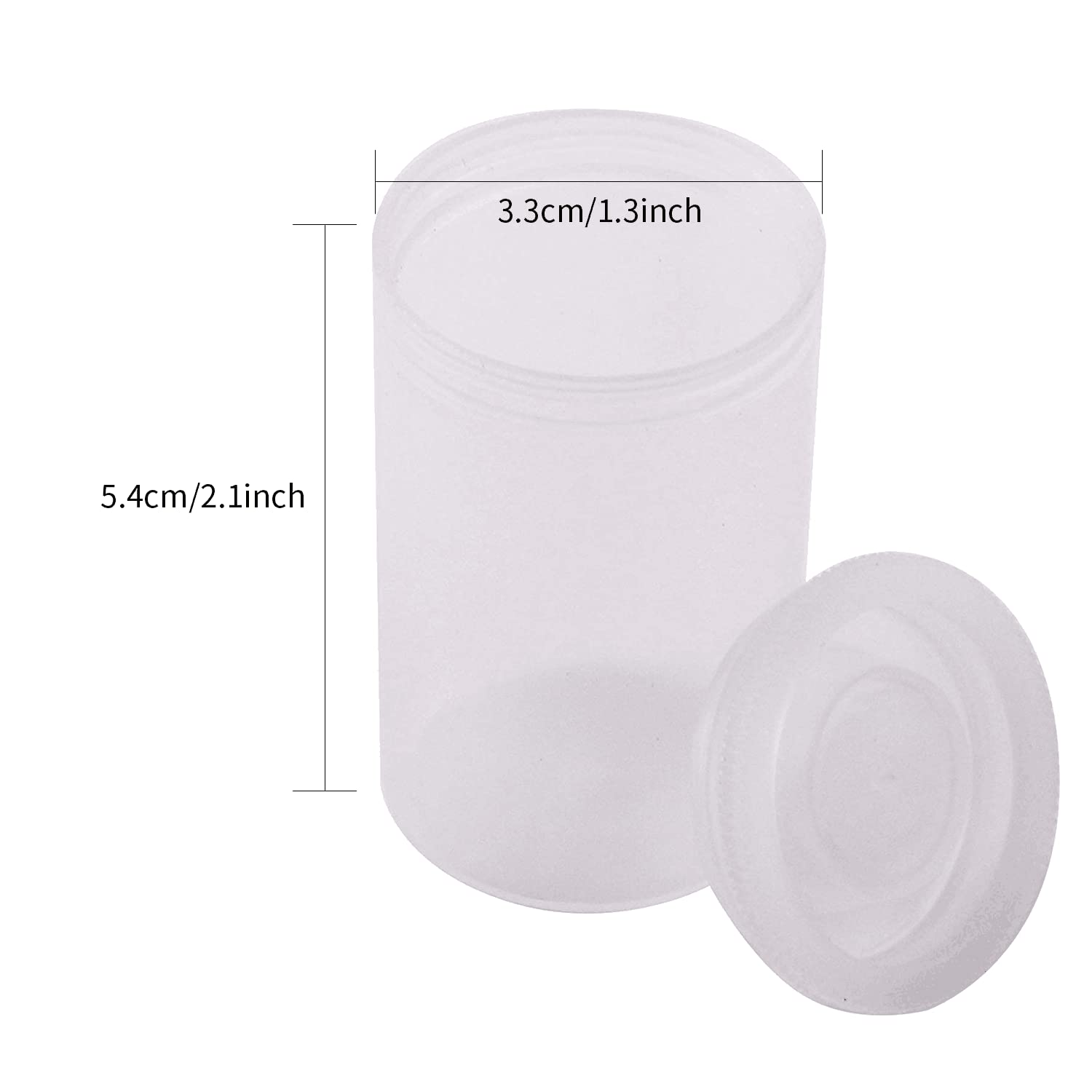 35Mm Caliber Plastic Film Canisters 20Pc (Clear)