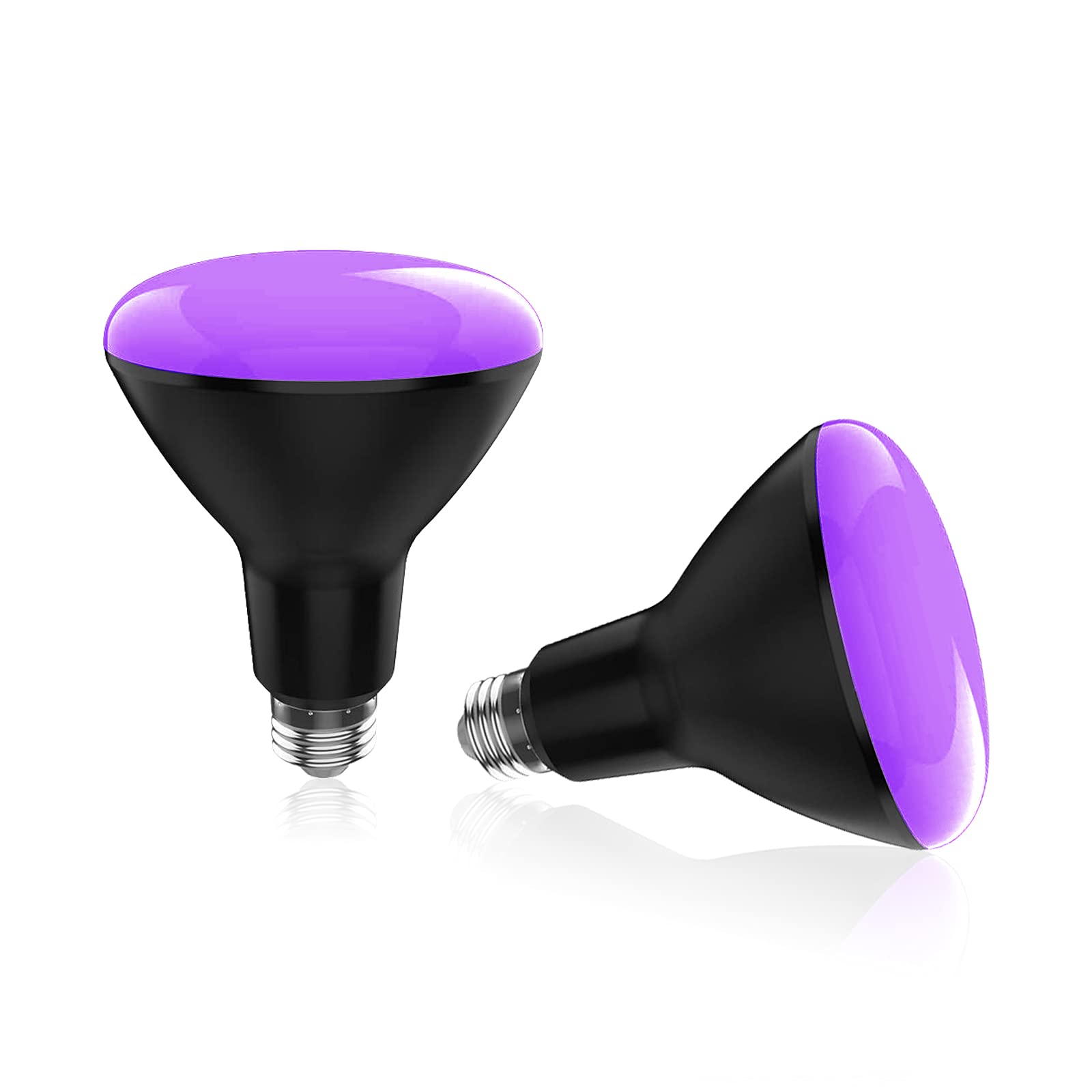 BR30 UV Black Light Bulb - 15W(100w Equivalent) E26 Medium Base, UVA 385-410nm, Blacklight Flood Light Bulbs Perfect for Body Pa
