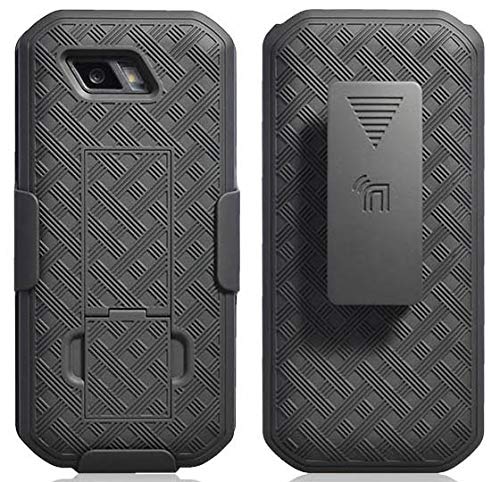 Nakedcellphone Combo Series Compatible With Sonim Xp5S Case, Kickstand Hard Cover With [Rotating/Ratchet] Belt Clip Holster Comb