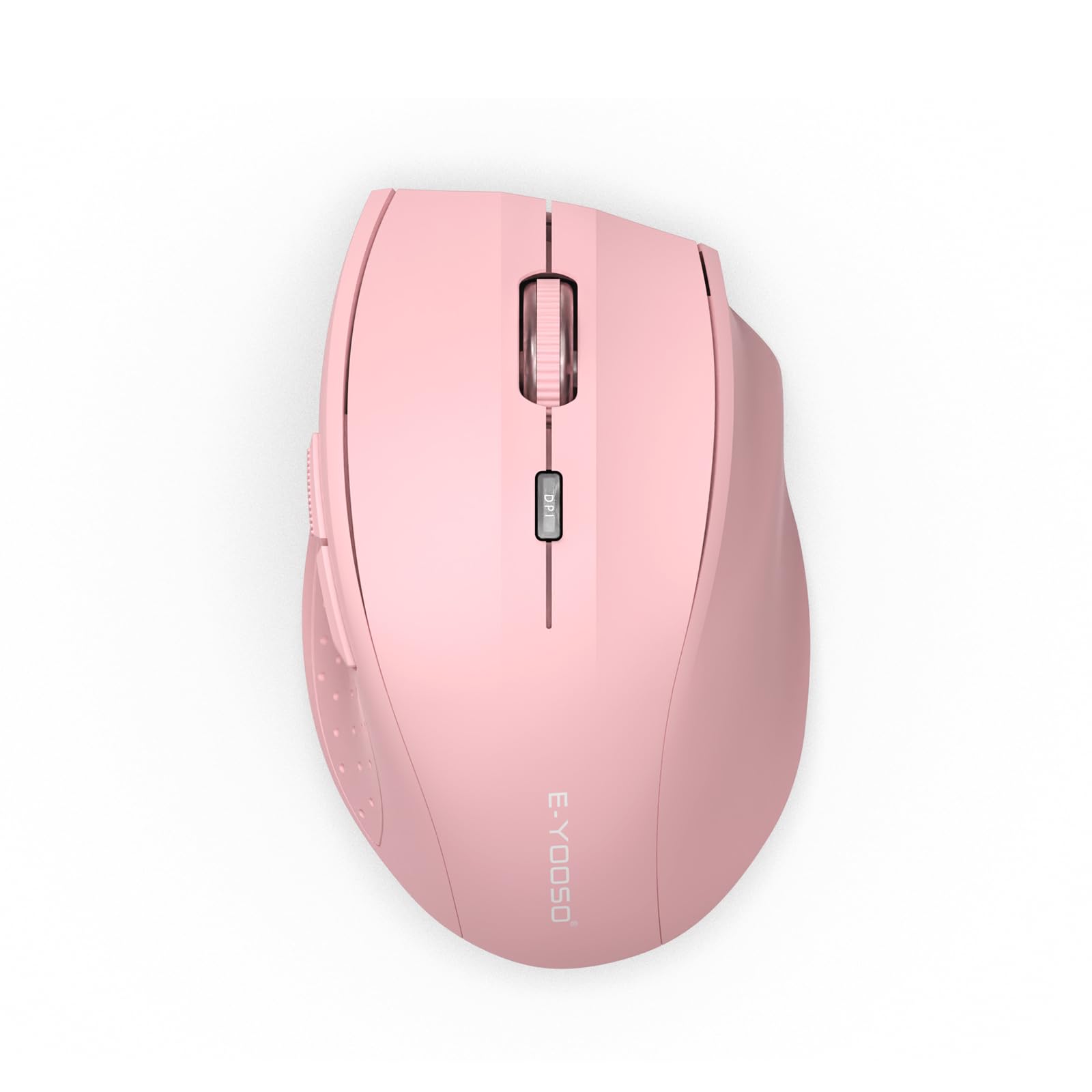 Eyooso Wireless Mouse, Computer Mouse 18 Months Battery Life Cordless Mouse, 5Level 4800 Dpi, 6 Button Ergo Wireless Mice, 2.4