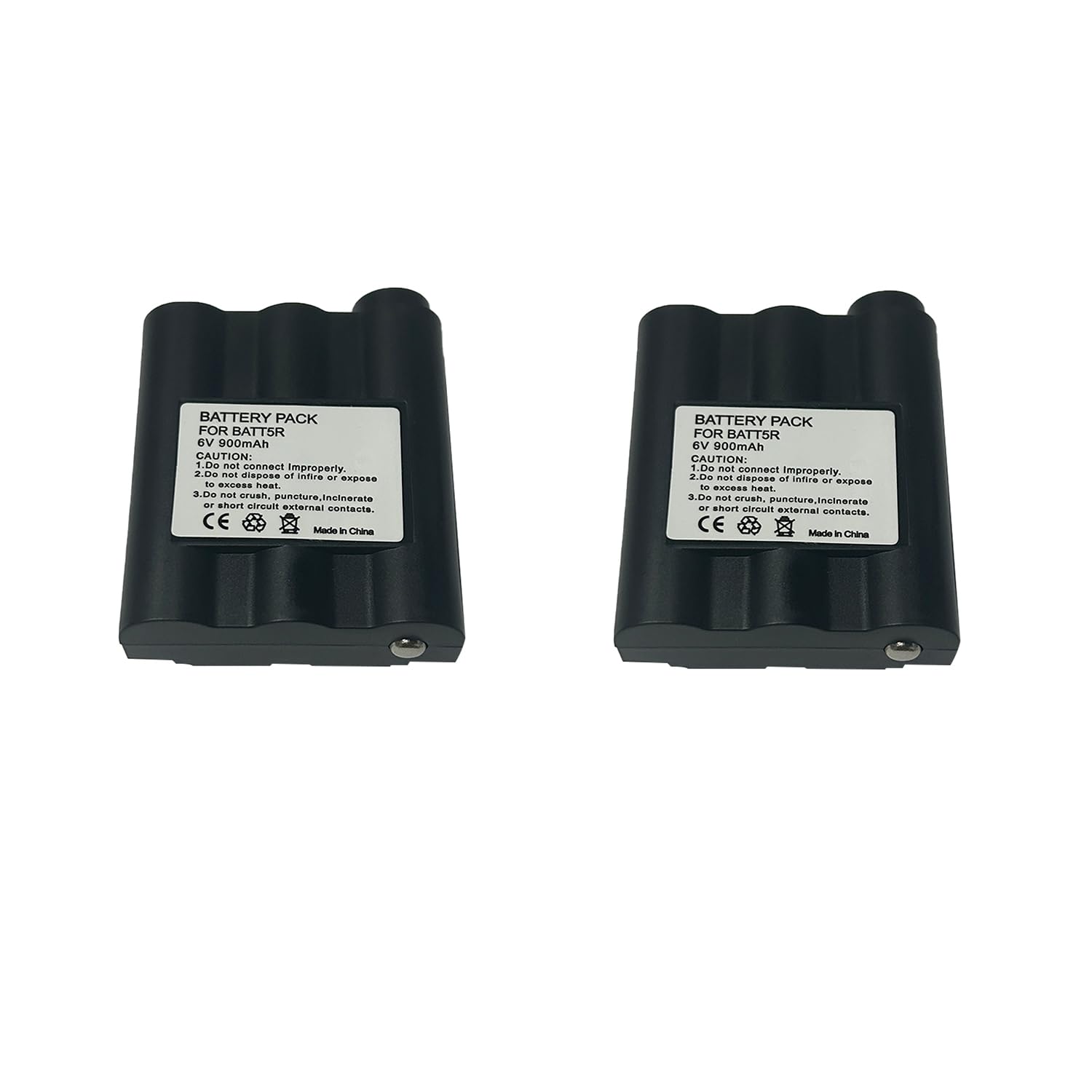 2 Pack Batt5R Batt 5R Avp7 Rechargeable Battery Pack 6V 900Mah For Gxt Walkie Talkie Gxt1050 Gxt1000 Gxt850 Gxt860 Gxt900 Gxt950