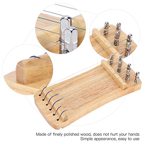 Guzheng Finger Trainer Stringed Musical Instruments Strengthener Exercise Wooden Protable 6 String Mini Guzheng Fingering Practi