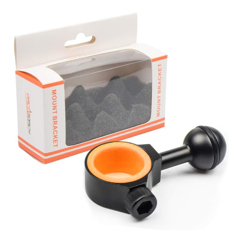 Orcatorch Zj18 New Universal Ball Joint Bracket Diving Torch Photography Video Lights Arm Buoyancy Fill Light Lamp Holder