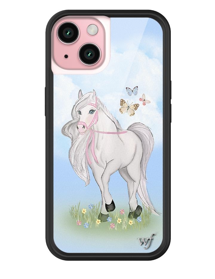 Wildflower Cases - Precious Pony Case, Compatible With Apple Iphone 15 | Horse, Blue, Sky, White, Coquette, Cute - Protective Bl