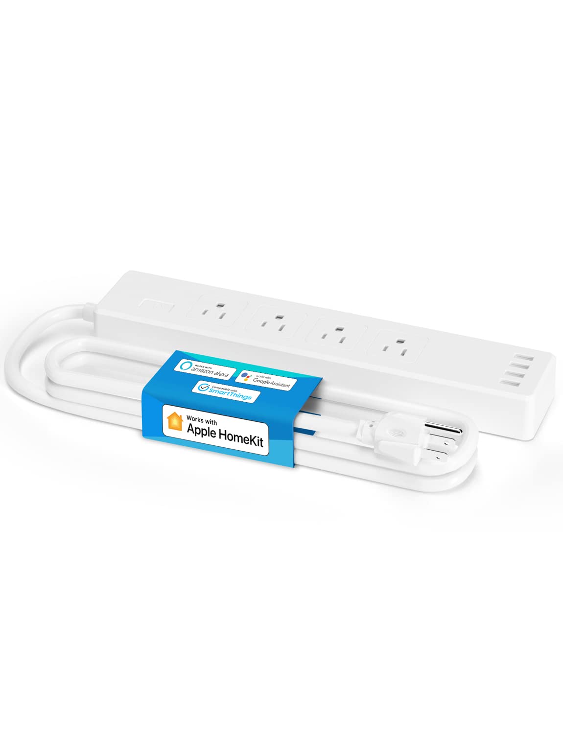 Meross Smart Power Strip Compatible With Apple Homekit, Siri, Alexa, Google Home And Smartthings, Wifi Surge Protector With 4 Ac