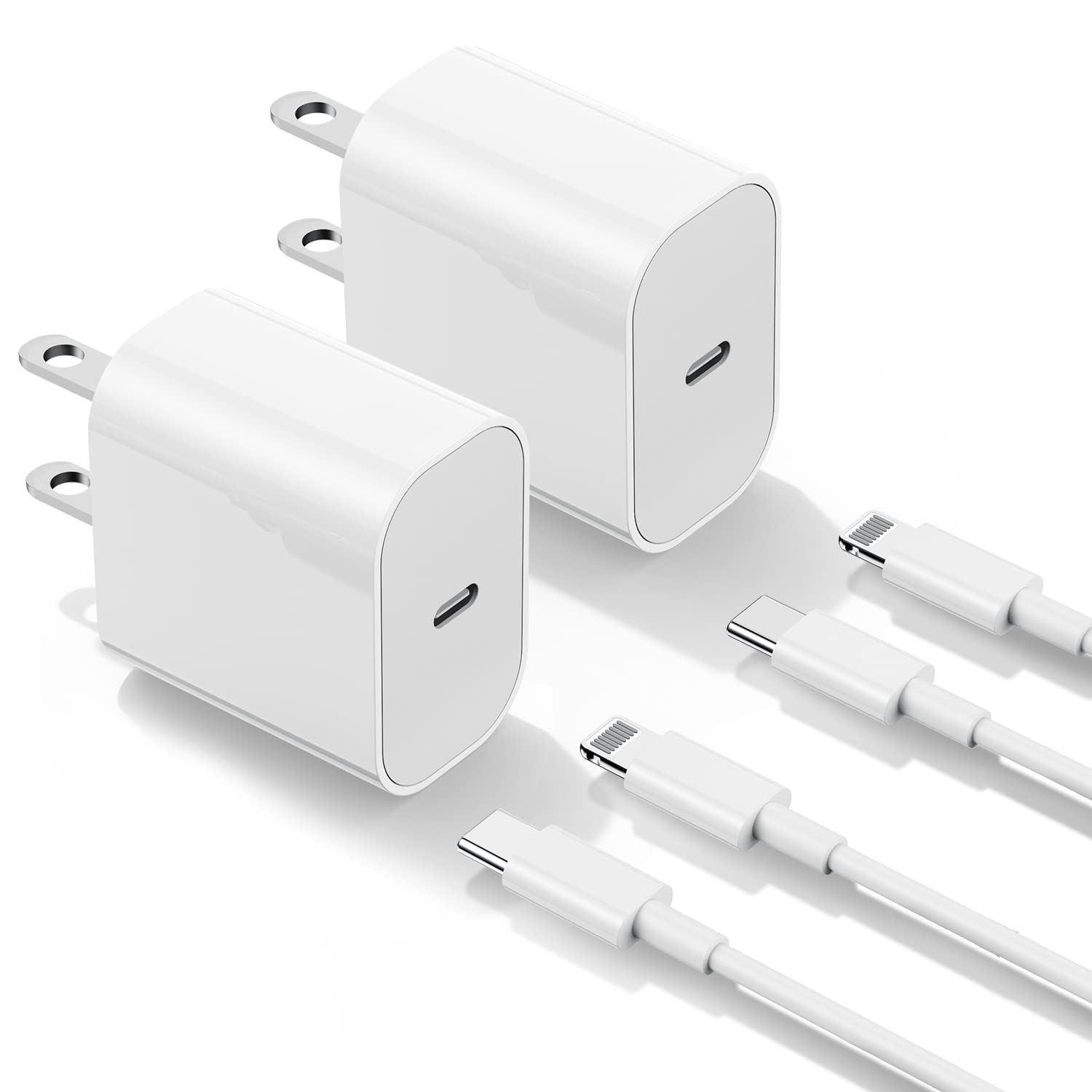 Iphone Charger Fast Charging 6Ft Cord?Apple Certified? Usb C To Lightning Cable With 20W Fast Charger Block For Iphone 14 Pro Max/13 Plus/12 Mini/11/Ipad Pro/Air(2 Pack)