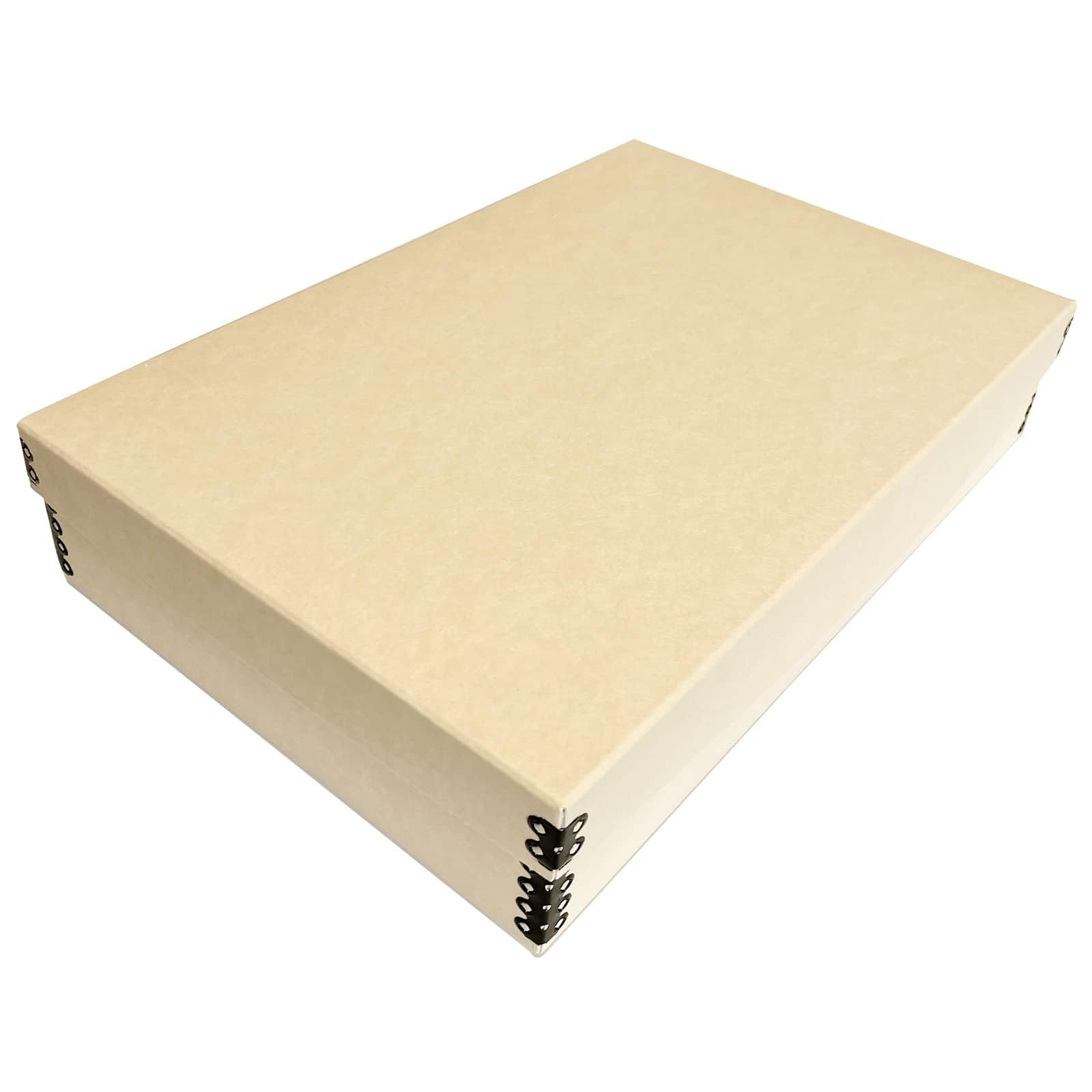 Lineco, 11X17 Tan Museum Archival Storage Box, Acid Free With Metal Edge. Preserves Picture Longevity, Organize Photos Or Docume