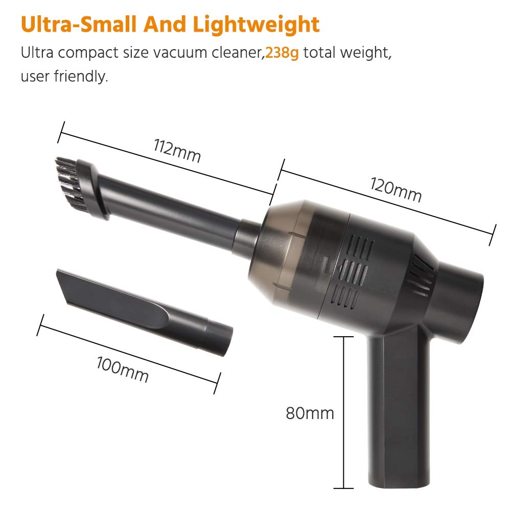 Yksinx Mini Handheld Vacuum Cordless, Keyboard Vacuum Cleaner, Rechargeable Computer Cleaner For Cleaning Small Areas