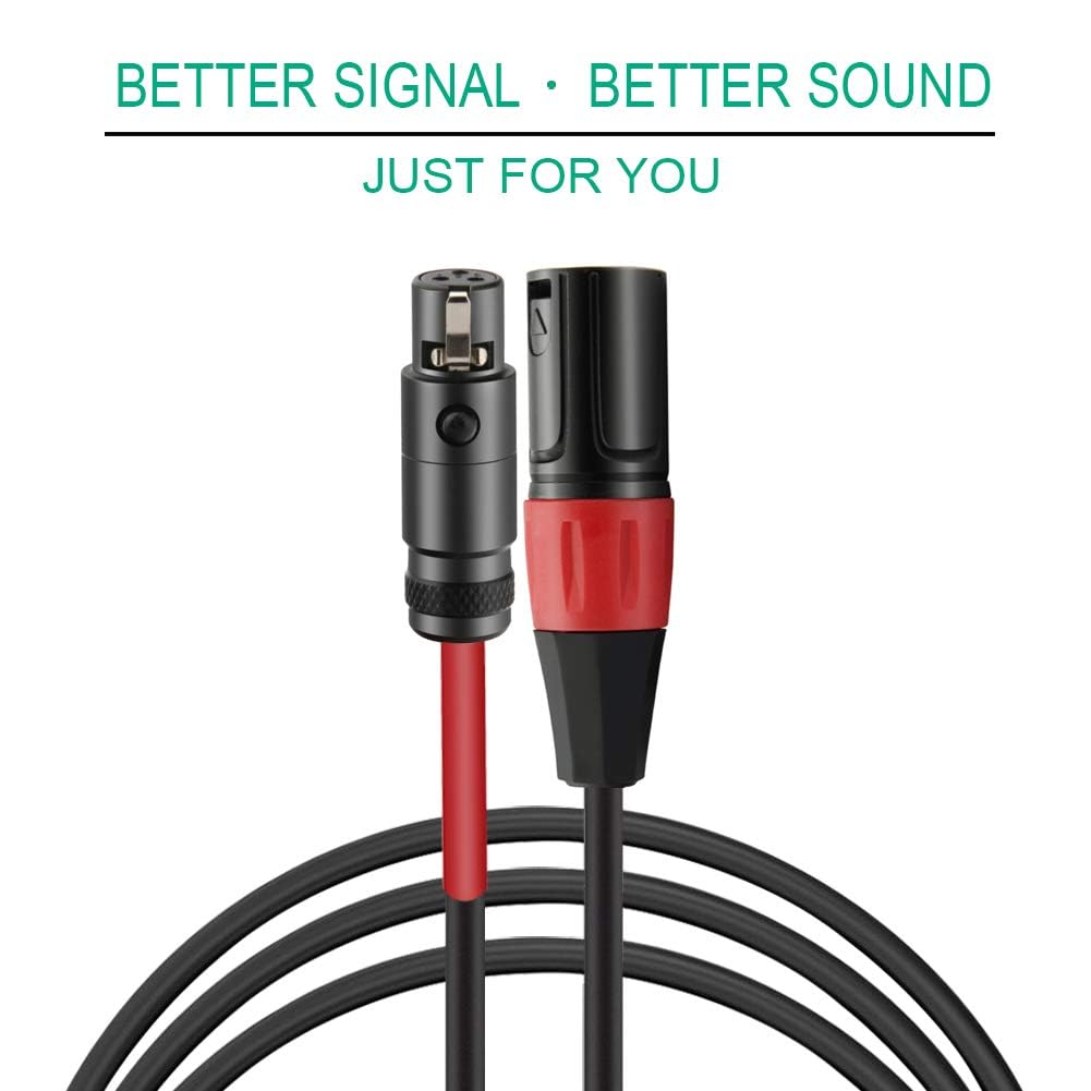 Jomley Mini Xlr Female To Xlr Male Pro Lapel Microphone Cable   1Ft