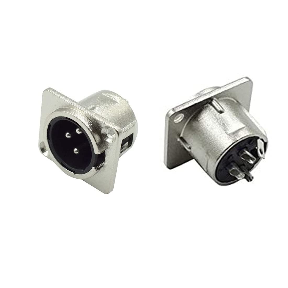 Gdqlcnxb Xlr Male Jack 3 Pin Panel Mount Jacks