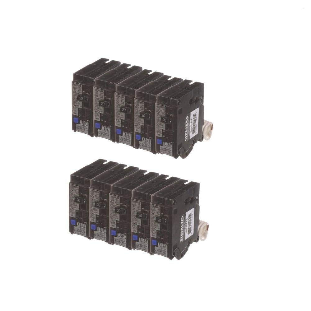 SIEMENS 20 Amp Single Pole Combination AFCI Circuit Breakers (10 Pack)