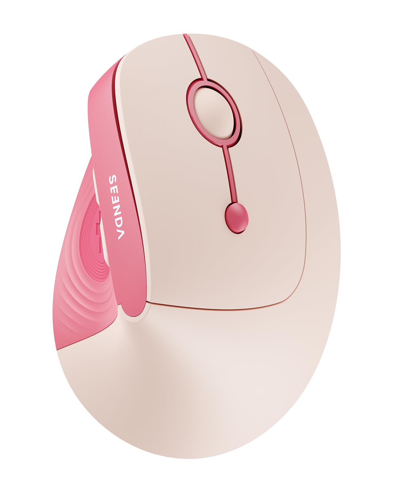 seenda Ergonomic Wireless Mouse, 52 Vertical Bluetooth Mouse, Hot Pink