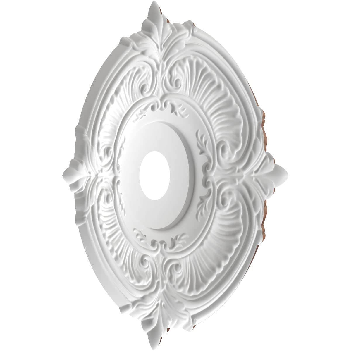 Ekena Millwork Cmp22Atdru Attica Thermoformed Pvc Ceiling Medallion (Fits Canopies Up To 7 3/4''), 22''Od X 3 1/2''Id X 1''P, Un