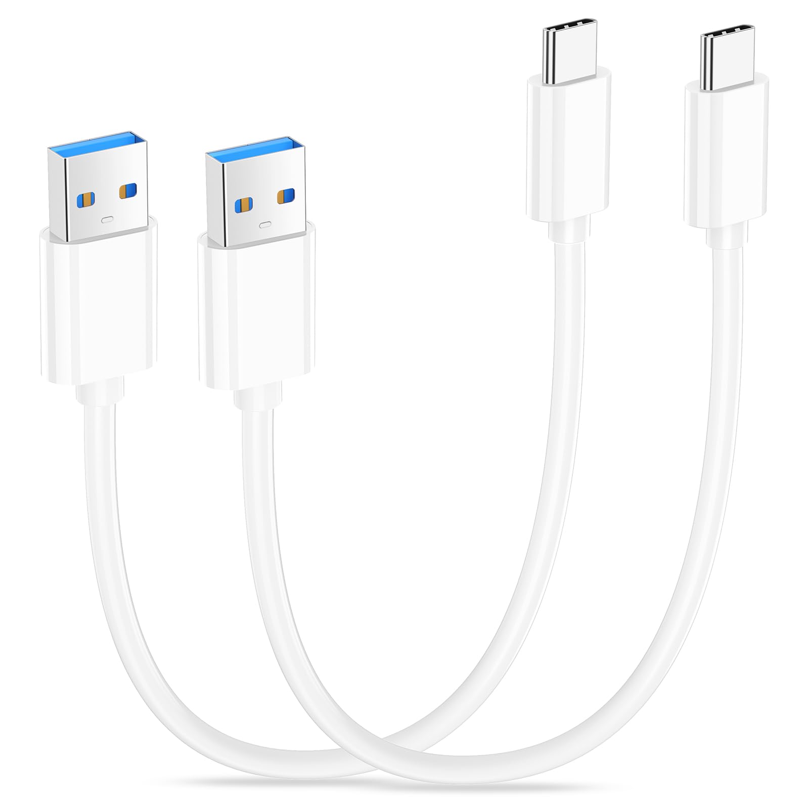 Short Usb A To Usb C Cable [1Ft 2Pack],Usb 3.1/3.2 Cable 10Gbps High Speed Data Sync And 60W Fast Charging For Macbook Pro,Ipad