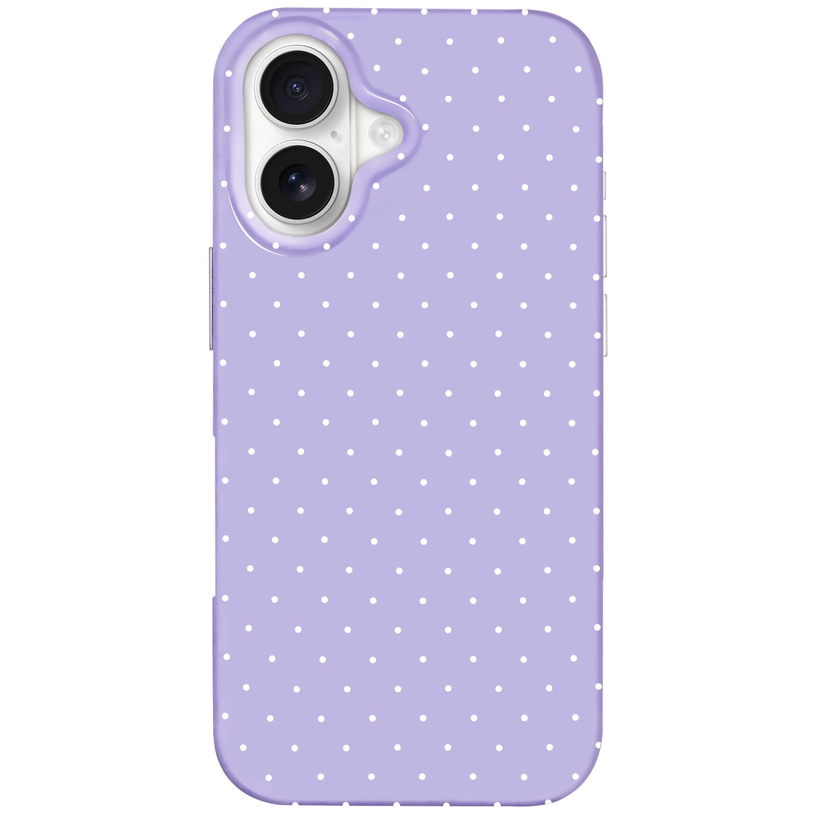 Hython for iPhone 16 Case Cute Polka Dot Aesthetic Design Simple Cover 6.1, Thin Slim Anti-Scratch Soft TPU Bumper Shockproof Ru