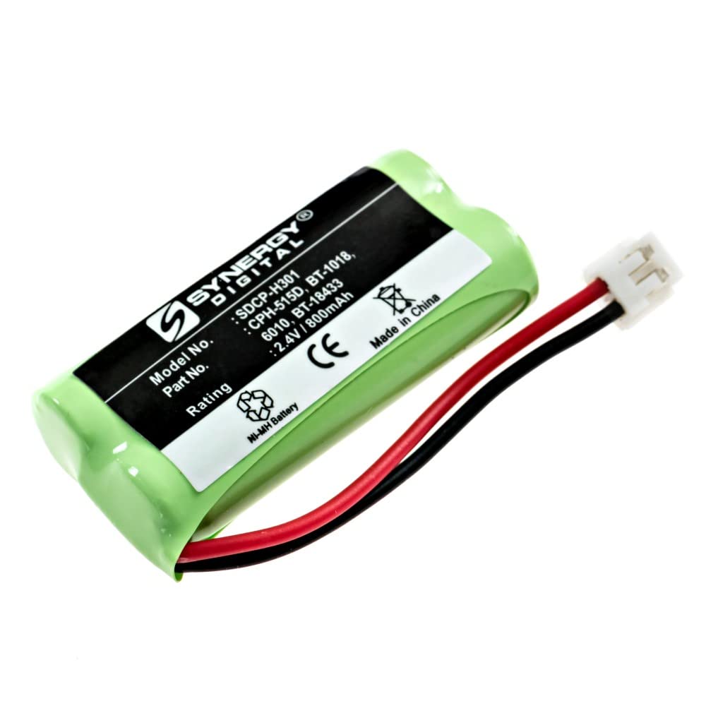 Synergy Digital Cordless Phone Battery, Compatible With At&T Bt8001, Bt8300, Bt184342, Bt284342 Cordless Phone Battery (Ni Mh, 2