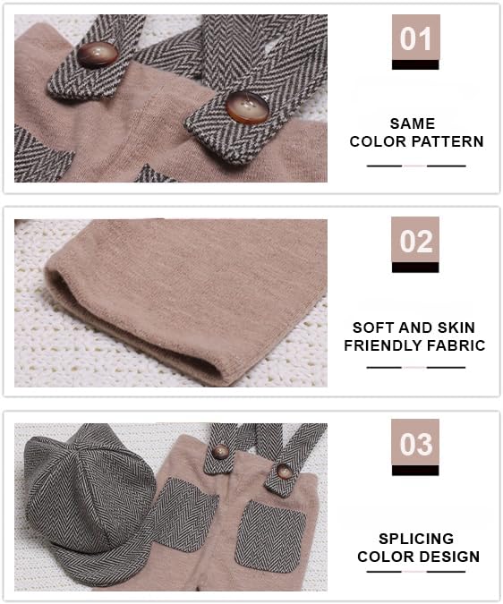 Ylsteed Newborn Boy Photoshoot Outfits 2Pcs Newborn Photography Outfits Girl Baby Photography Props Newborn Gentleman Suit Photo