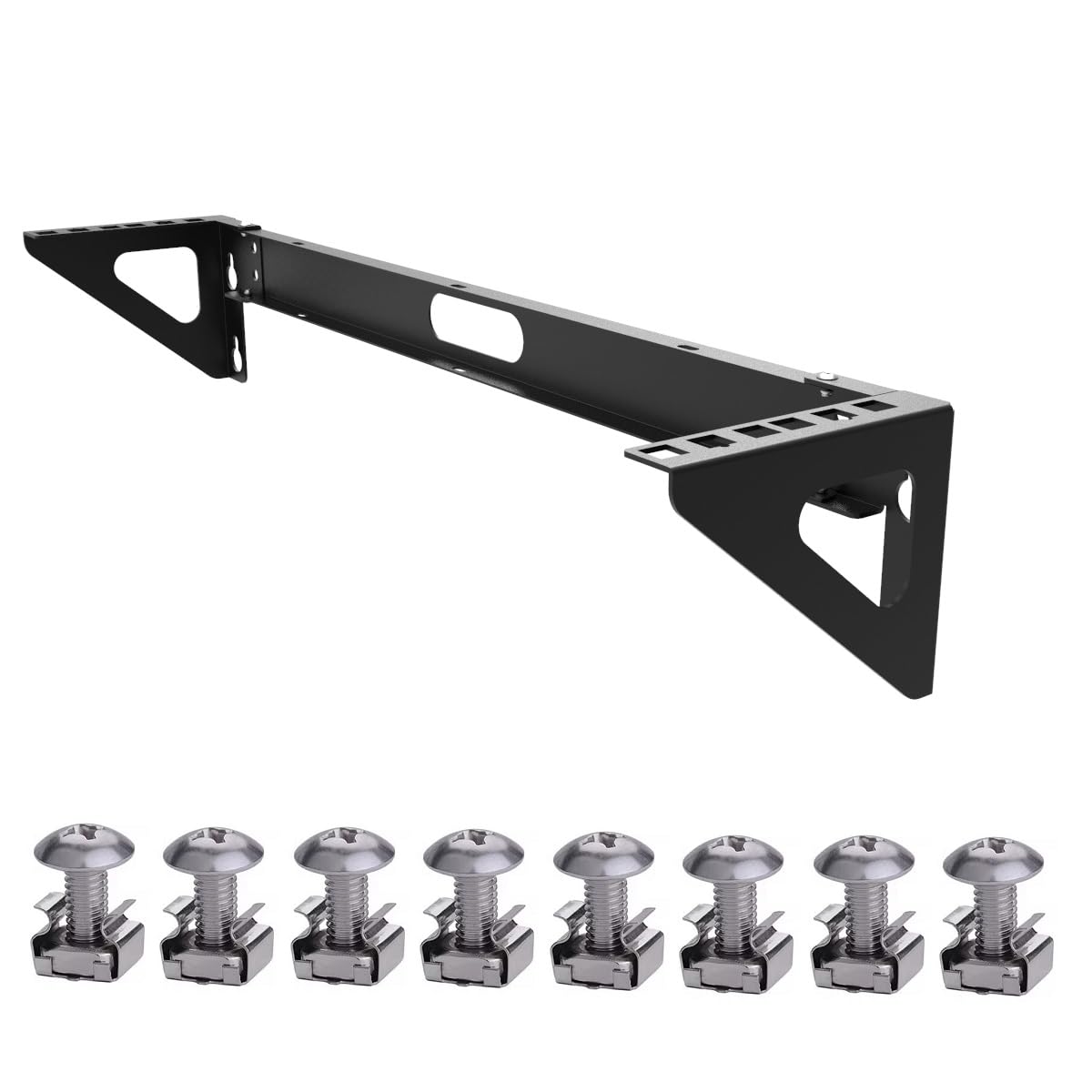 Qiaoyoubang 2U Vertical Wall Mount Rack   Steel Vertical Patch Panel Mounting Bracket For 19 Inch Networking Equipment