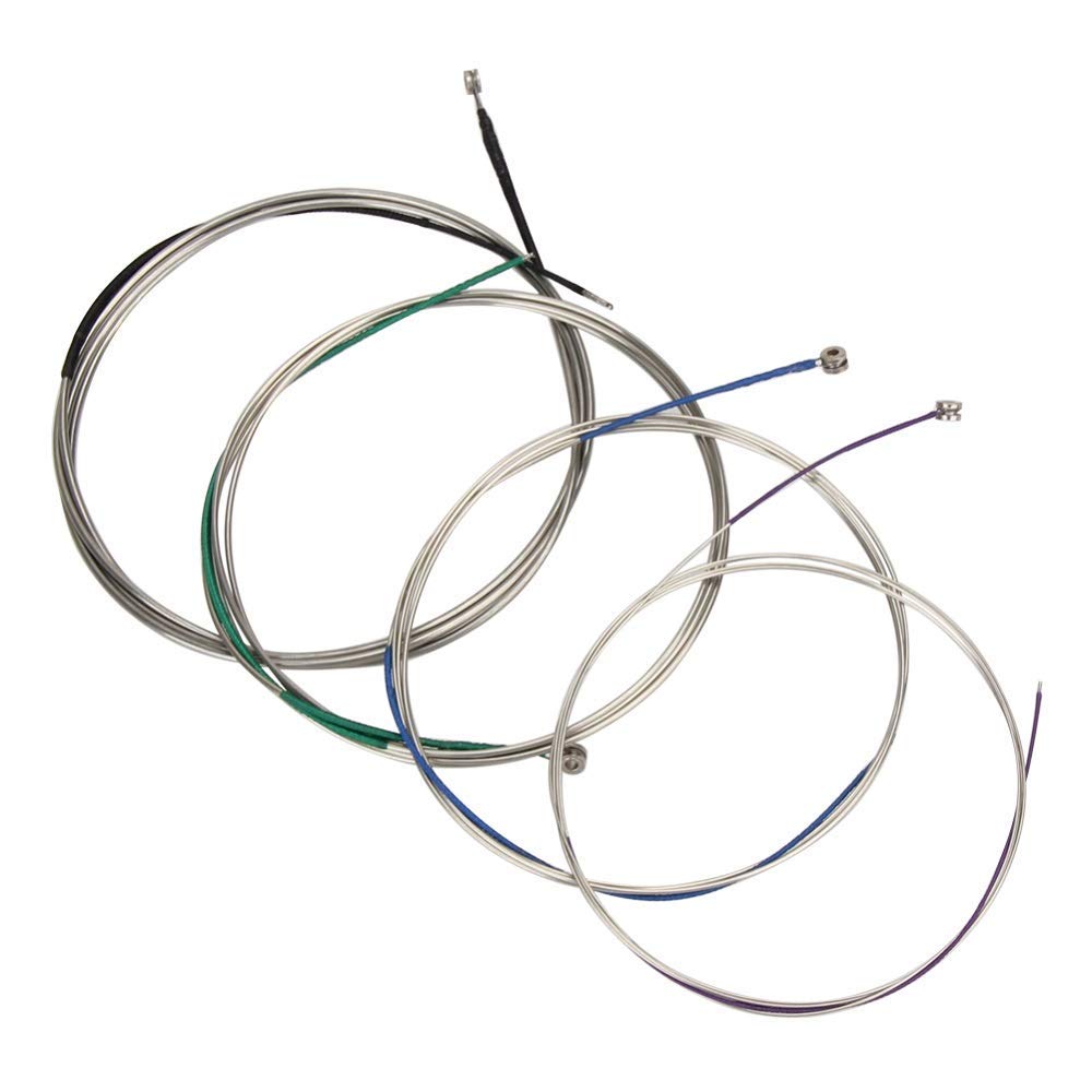 Imelod Cello Strings Full Set (A D G C) Universal Steel Core Nickel Chromium Wound With Nickel Plated Ball End For 44 34 12 14 C