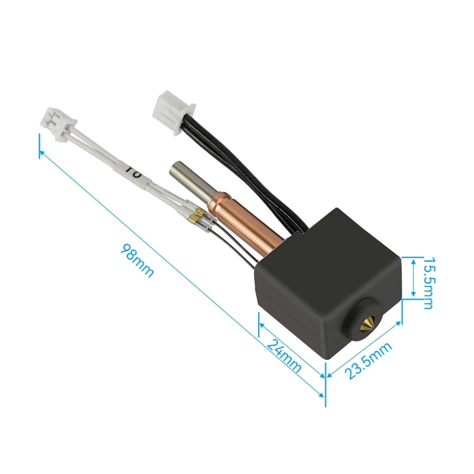 Hikudiy Kobra 3 Combo Hotend, Extruder Print Head Kit Heater Block Heating Tube Thermistor With Extra 0.2Mm 0.4Mm Hardened Steel