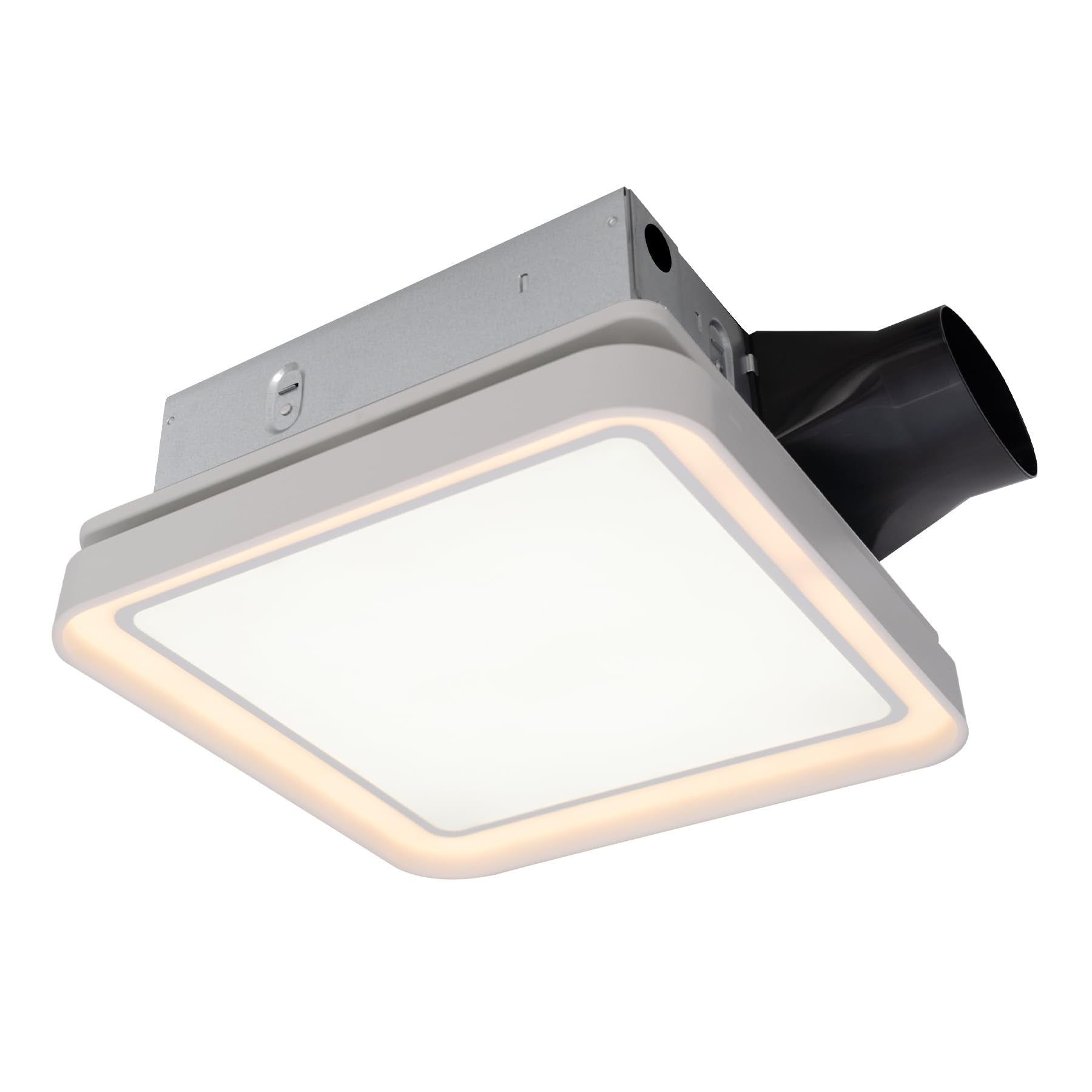 Akicon Bathroom Exhaust Fan With Light, 50 80 100 Cfm Dc Motor, 1.2 Sones 3Cct Led Light 2700K/4000K/5500K With 7W Night Light Q