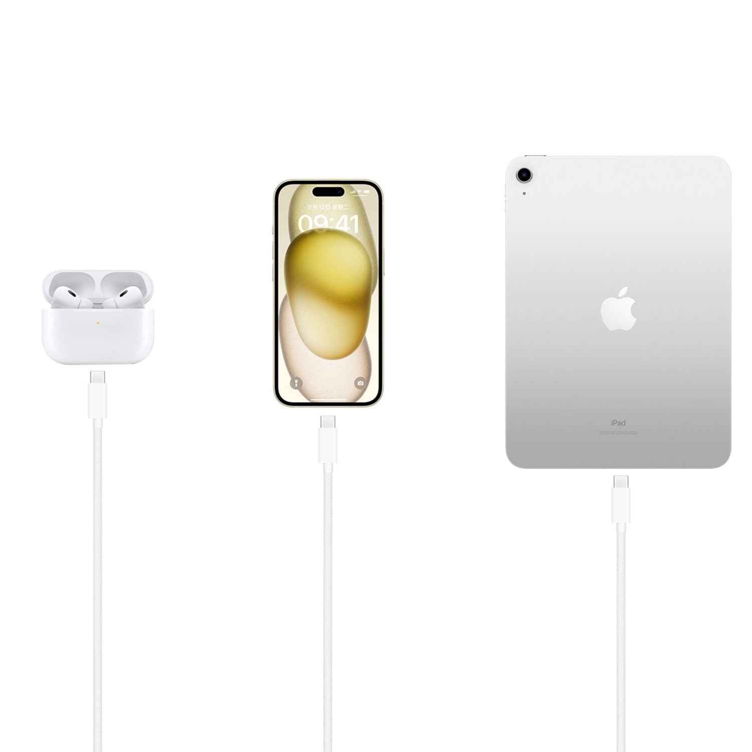 Short Carplay Cable, Usb A To Usb C Cable For Apple Iphone 15, 15 Pro Max, 15 Plus, Ipad 10Th Gen, Ipad Pro 12.9/11, Ipad Air 5T