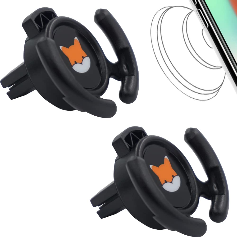 Homefox Car Vent Mount Holder 2 Pack - Compatible With Popsocket - Car Mount Made For Pop Socket Grips Collapsible Phone Holder 