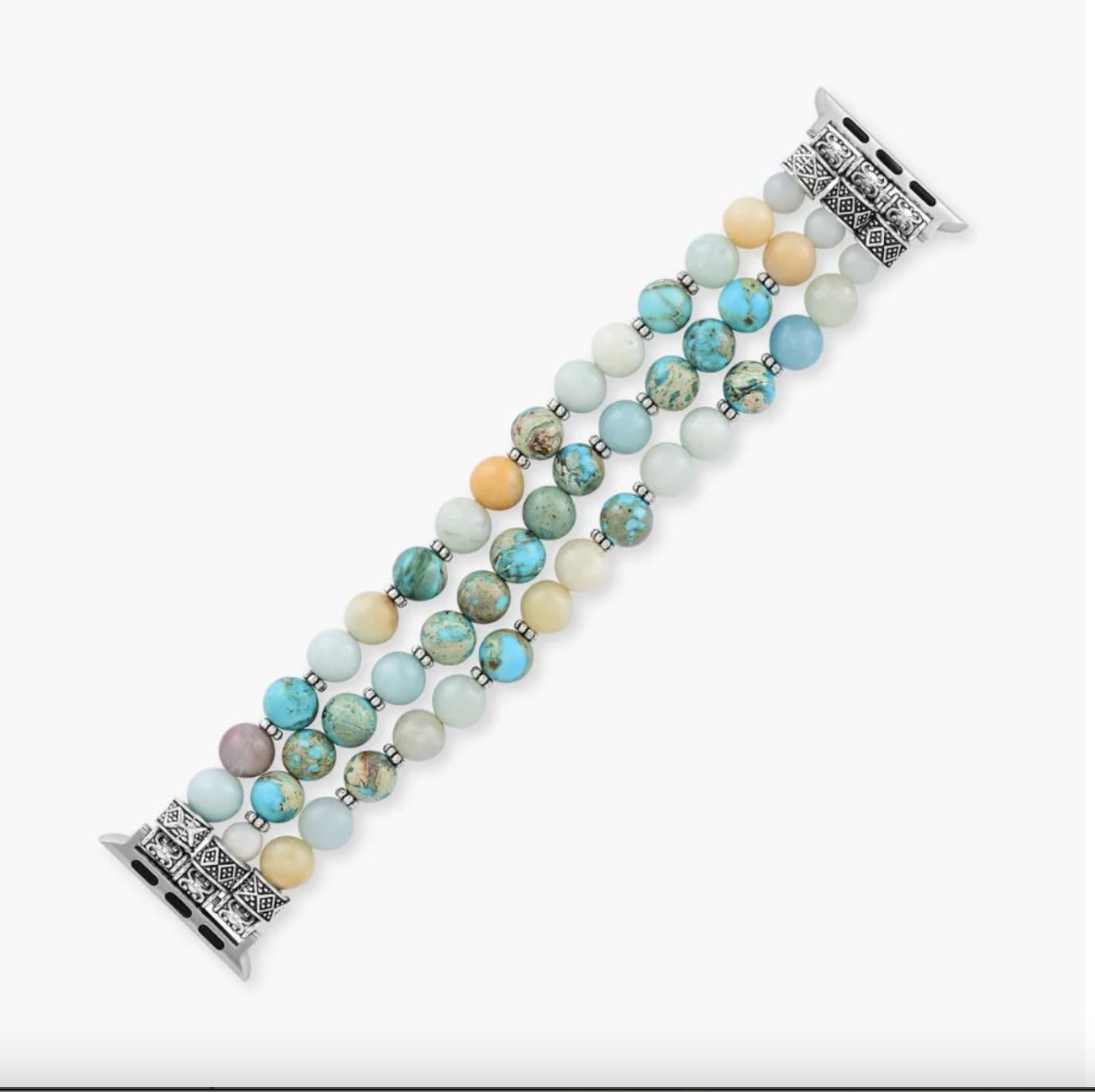 Cape Diablo Smart Watch Band For Women - Handmade Gemstone Strap - Compatible With 38Mm-45Mm Apple Faces (Moonlight Agate, Small