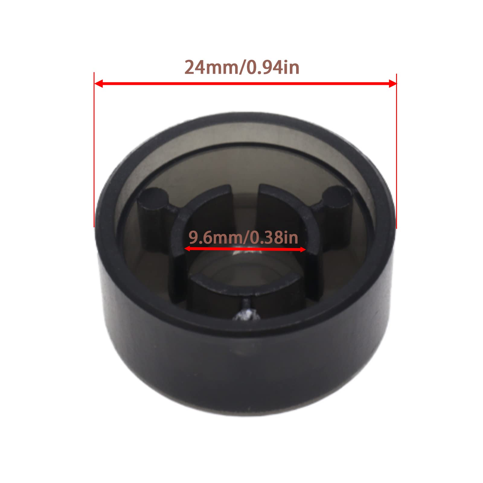 Cheerock 20Pcs Black Guitar Effect Footswitch Topper, Guitar Pedals Footswich Protection Caps, Plastic Guitar Pedal Footswitch T