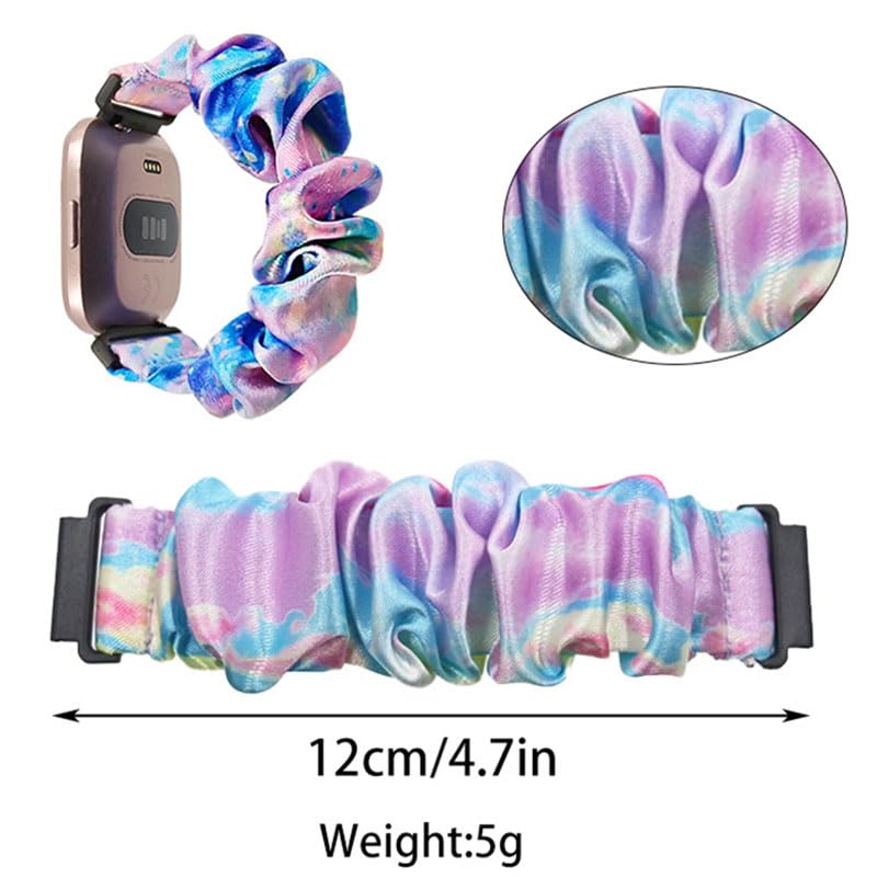 Xininyia Scrunchies Bands Compatible For Bark Smart Watch, Cute Printed Elastic Loop Bands Bracelet Strap Replacement