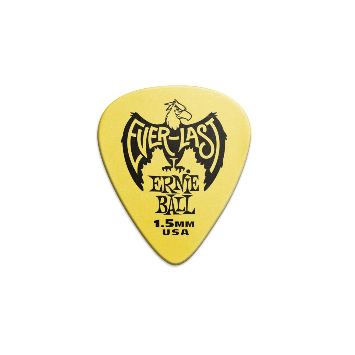 Ernie Ball Everlast Guitar Picks, Yellow 1.5mm, 12-pack (P09195)