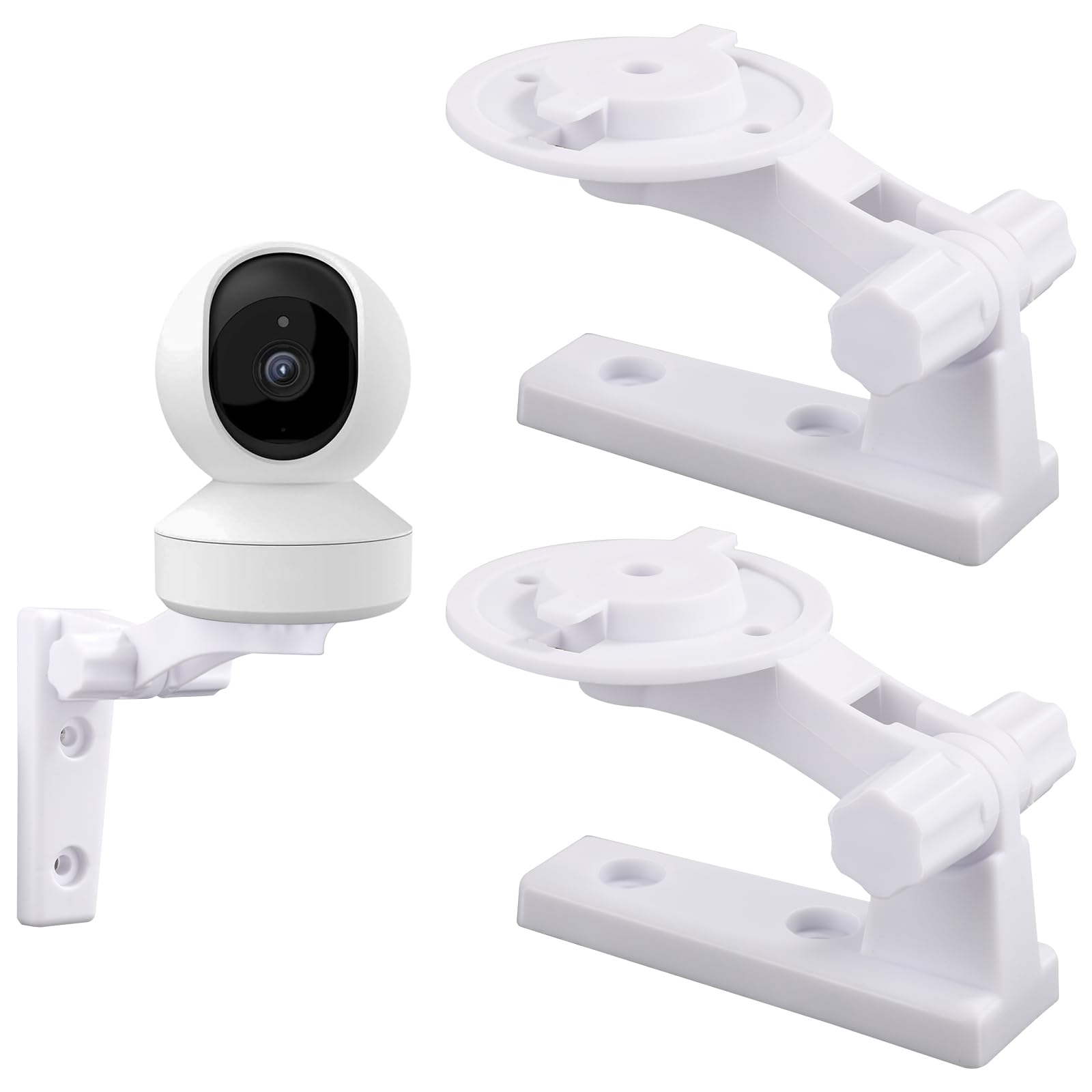 2pcs Camera Wall Mount Compatible with Reolink E1 / E1 Pro, White Camera Wall Bracket Adjustable Ceiling Camera Mount for Mercur