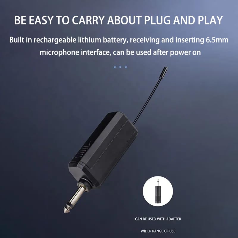 Huacam Wireless Microphone,Rechargeable Wireless Dual Uhf Microphone,Dual Handheld Dynamic Wireless Mic For Karaoke Singing, Wed