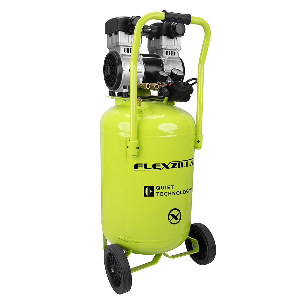 Flexzilla Portable Air Compressor with Quiet Technology, 2 HP, 20 Gallon, Industrial Grade Pump - CB20200F