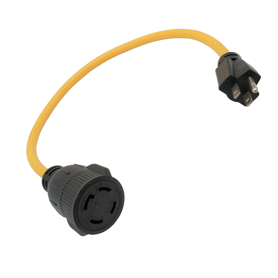 Parkworld Adapter Cord Nema 5 15 Male Plug To Locking L14 30 Female Receptacle (2 Feet)