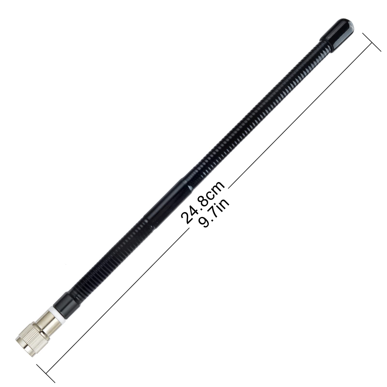 Uayesok 27Mhz Rubber Tnc Cb Antenna For President Randy, Randy Ii Fcc Handheld Cb Radio, Flexible Soft Whip Cb Antenna