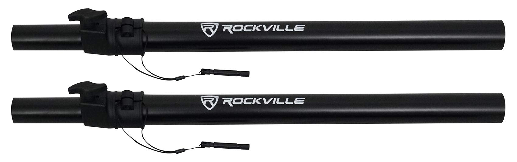 Rockville Rvsm1 Pair Of Near-Field Studio Monitor Stands, Adjustable Height 33-45In, Heavy-Duty Steel, Eva Foam Padding, Vibrati