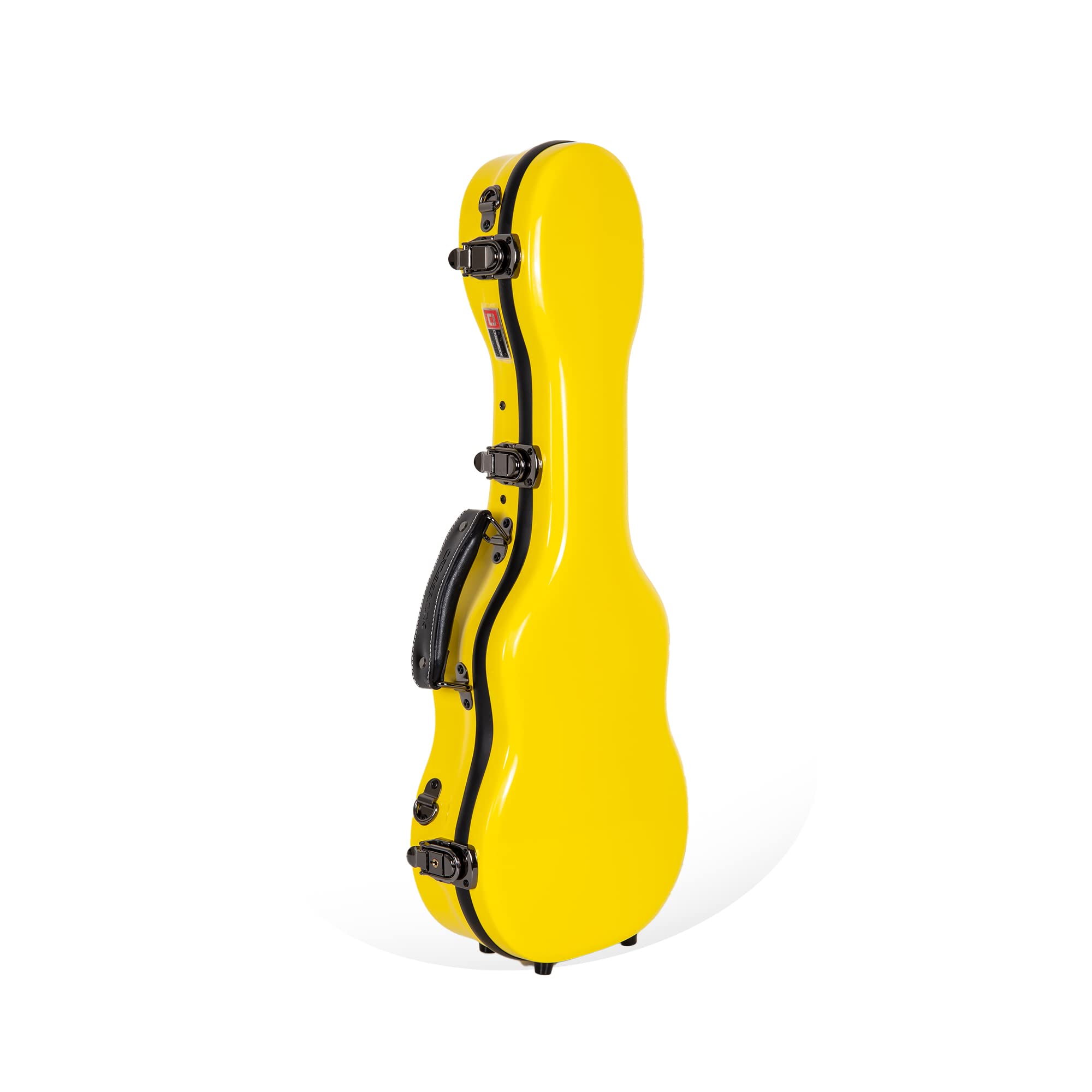 Crossrock Deluxe Fiberglass Case for Concert Ukulele with TSA Lock-Yellow (CRF2020CUYL)