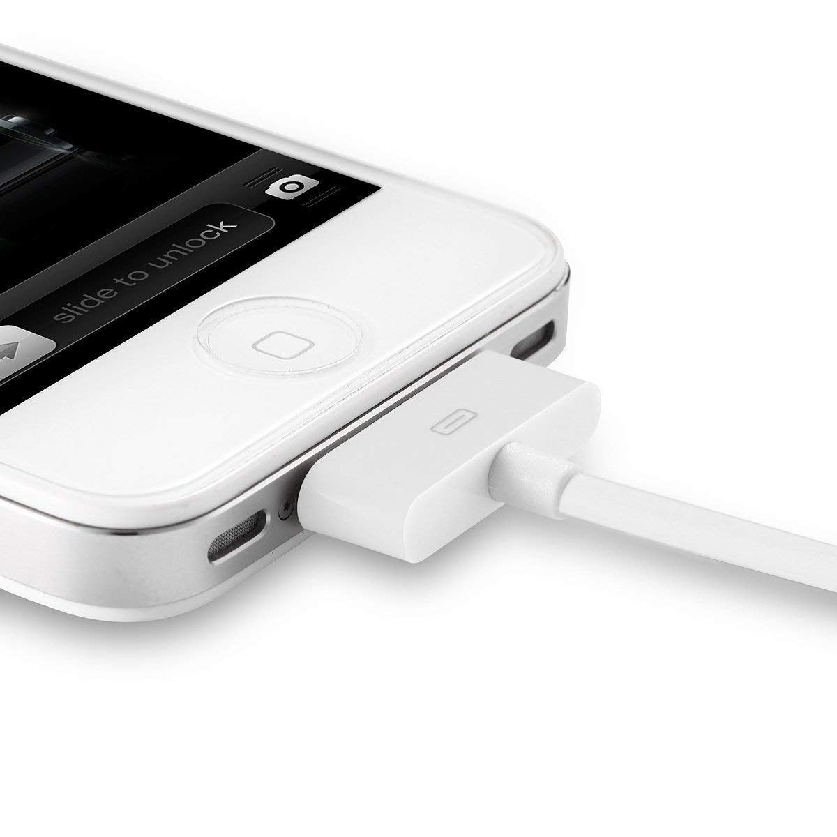 Esk Certified 6 Feet 30 Pin Usb Charging Cable With 5W Usb Power Adapter For Iphone 4/4S, Iphone 3G/3Gs, Ipad 1/2/3, Ipod Touch