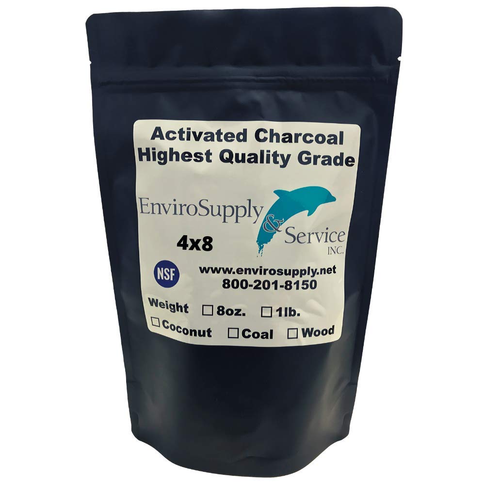 Envirosupply 4X8 Activated Carbon (Virgin Coconut Shell), Bulk Charcoal For Gas, Air Purification, Odor Removal, Deodorizer Vapo