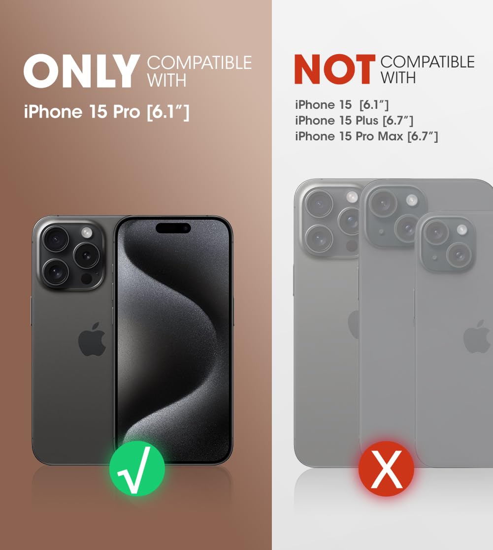 Supcase For Iphone 15 Pro Case (Unicorn Beetle Mag), [Compatible With Magsafe] [Military-Grade Protection] Protective Slim Clear