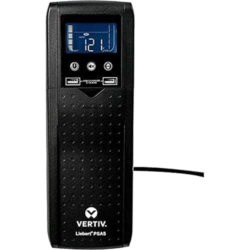 Vertiv Liebert Psa5 1500Va 900W Line Interactive Ups With Avr Technology And Battery Backup 10 Outlets And Three Year Full Unit