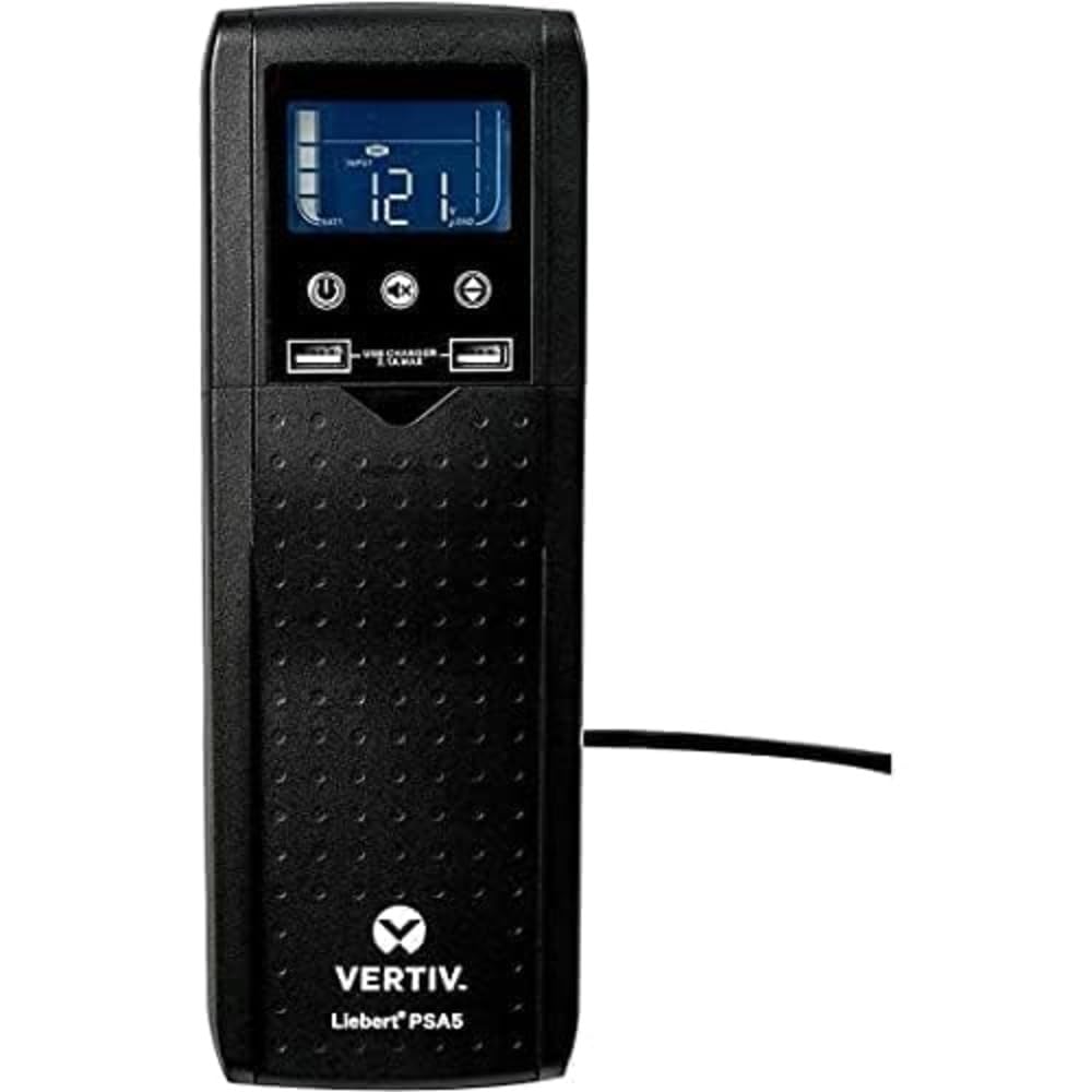 Vertiv Liebert Psa5 1500Va 900W Line Interactive Ups With Avr Technology And Battery Backup 10 Outlets And Three Year Full Unit