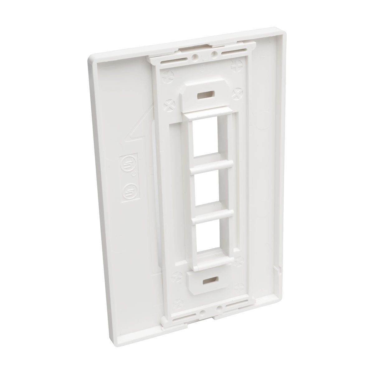 Tripp Lite Single Gang 3 Port Universal Keystone Wall Plate, Cat5/6/6A, Usb, Hdmi, Displayport, Rca, White (N080 103)