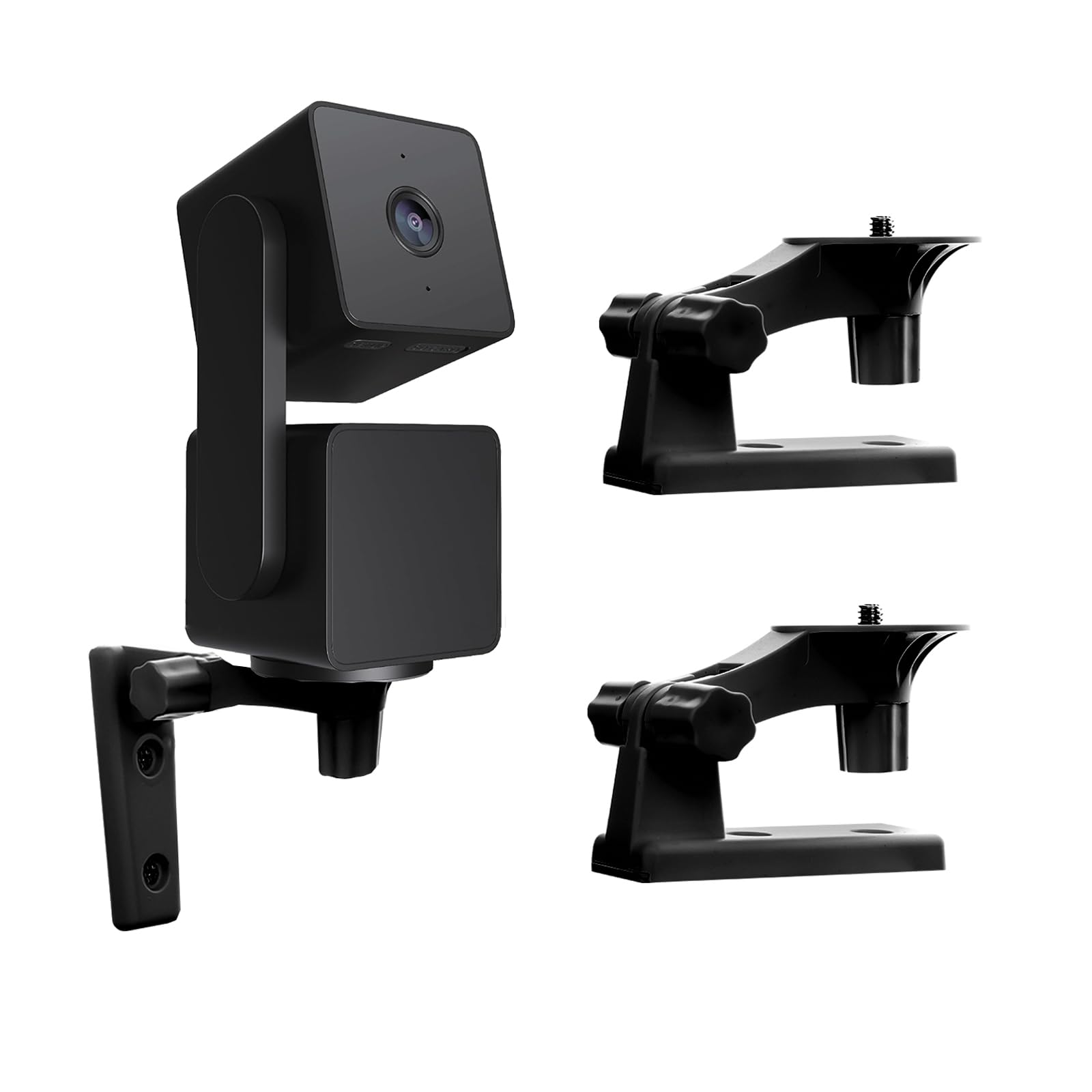 Oyocam 2 Pack Wall Mount Compatible With Wyze Cam Pan V3/Wyze Cam V3 Blink Mini Pan Tilt Camera Black, 360 Degree Swivel Adjusta