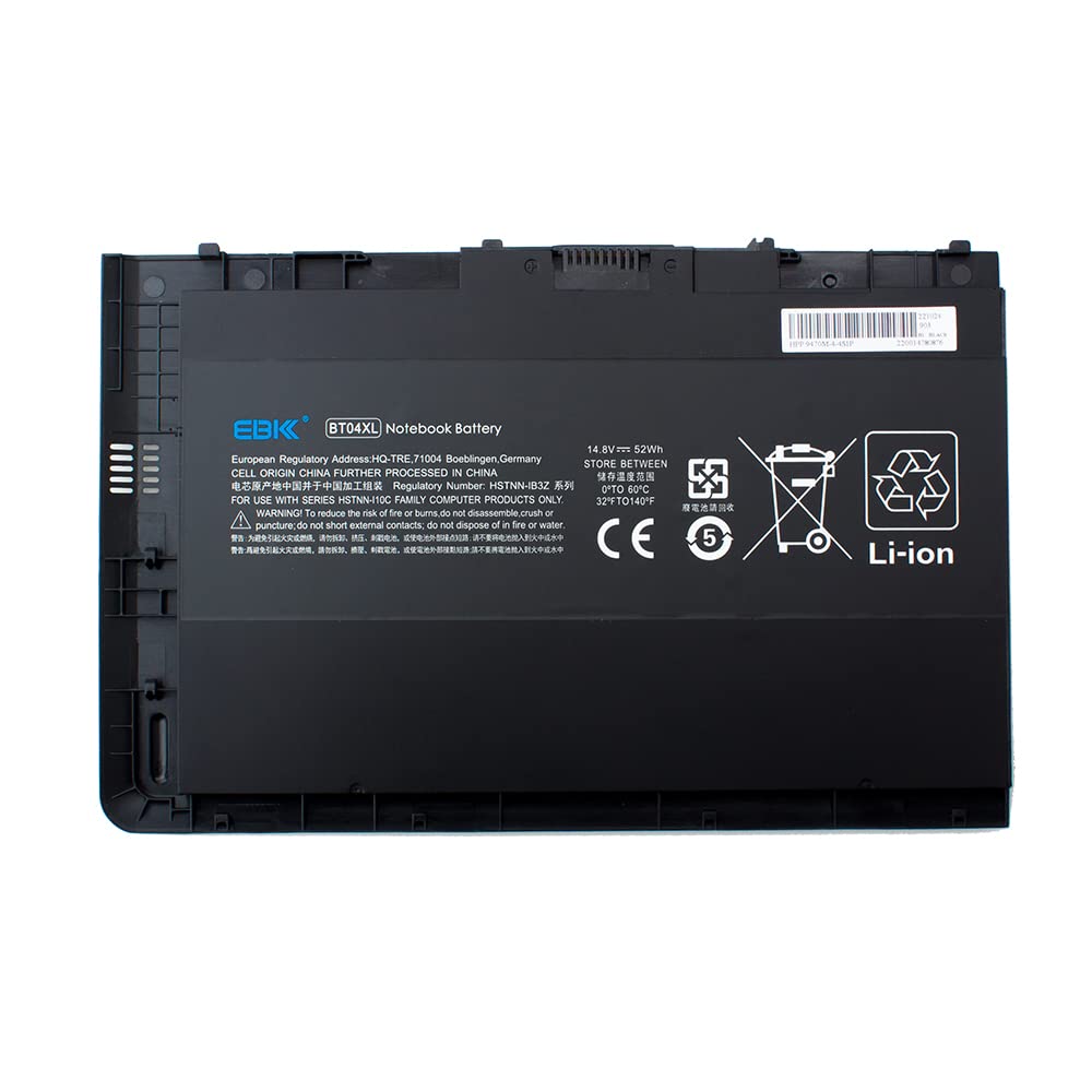 Ebkk Bt04Xl 687945 001 Battery For Hp Elitebook Folio 9470 9480 9470M 9480M Notebook Series H4Q47Aa Hstnn Ib3Z Hstnn I10C Hstnn 