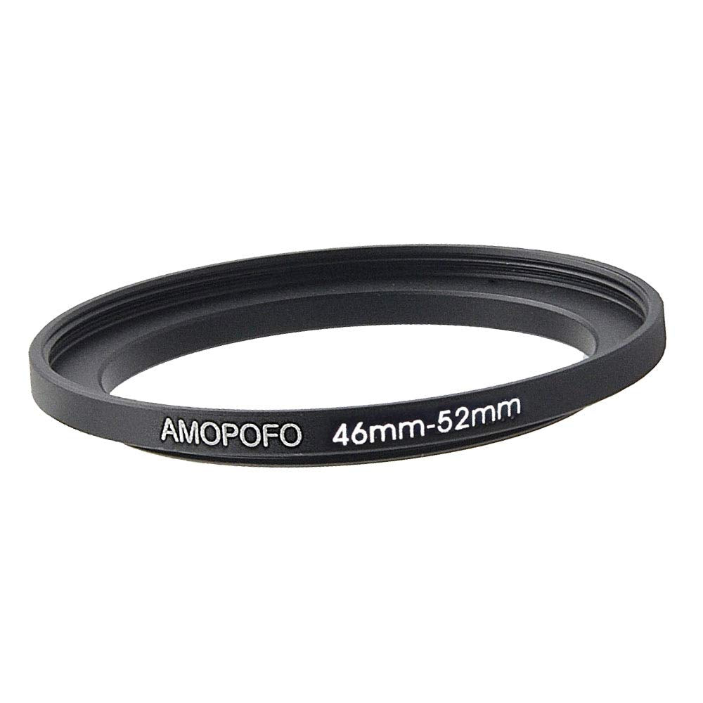 46Mm To 52Mm Metal Step Up Ring Adapter For Canon,For Nikon,Nex,Fx,Camera Lenses & Uv,Nd,Cpl Camera Filters, Made From Cnc Machined Space Aluminum With Matte Black Electroplated Finish, Ultra Slim